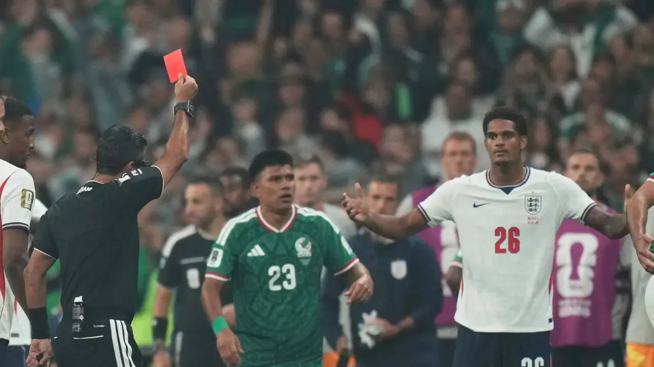 World Cup 2026: England defender Jarell Quansah banned for two games after Mexico red card, Fifa says